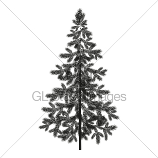 325x325 Christmas Tree Silhouette Gl Stock Images