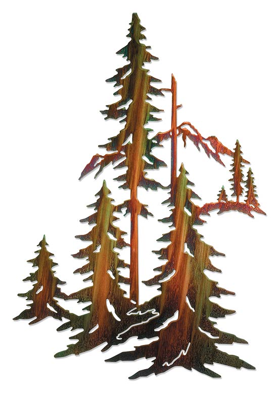 552x780 Forest Pine Trees Metal Wall Art Wild Wings