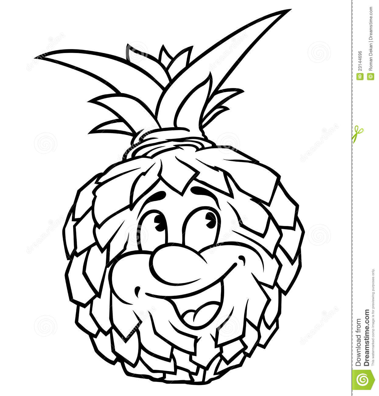 1245x1300 Pineapple Black And White Clipart
