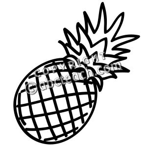 300x300 Pineapple Clipart Fruit Outline