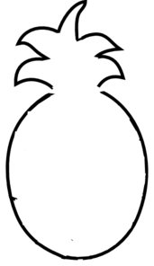 171x296 Pineapple Clipart Black And White Pineapple Outline