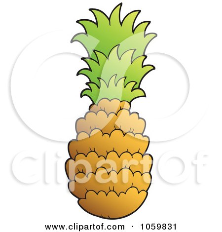 450x470 Royalty Free Vector Clip Art Illustration Of A Pineapple By