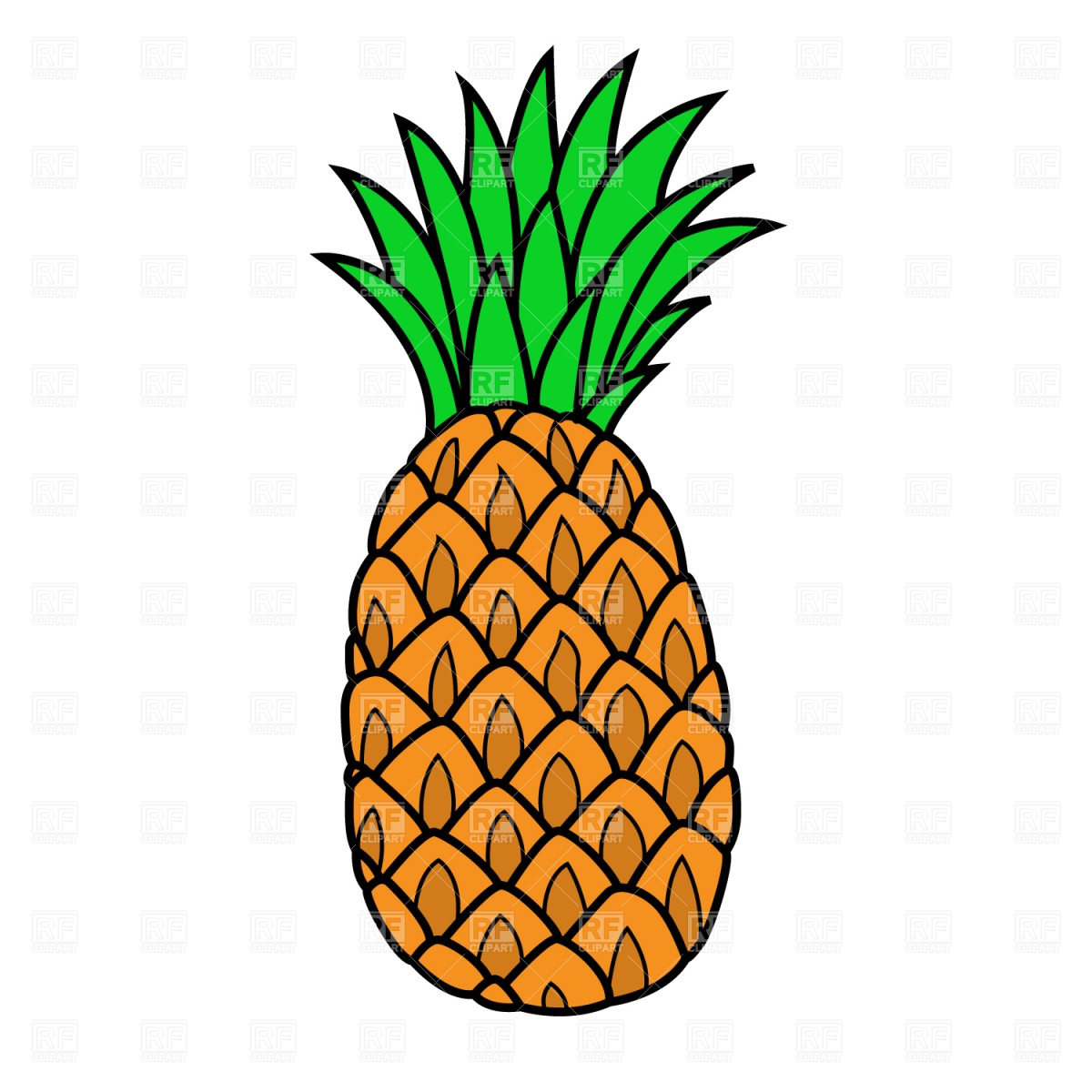 1200x1200 Pineapple Clipart Black And White Clipart Free Clipart