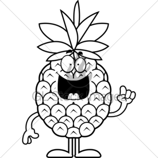 325x325 Cartoon Pineapple Sign Gl Stock Images