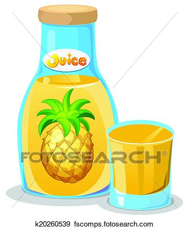 388x470 Clip Art Of A Bottle Of Pineapple Juice K20260539