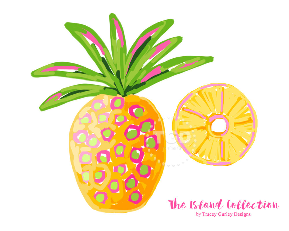 1000x800 Gold Pineapple Clipart