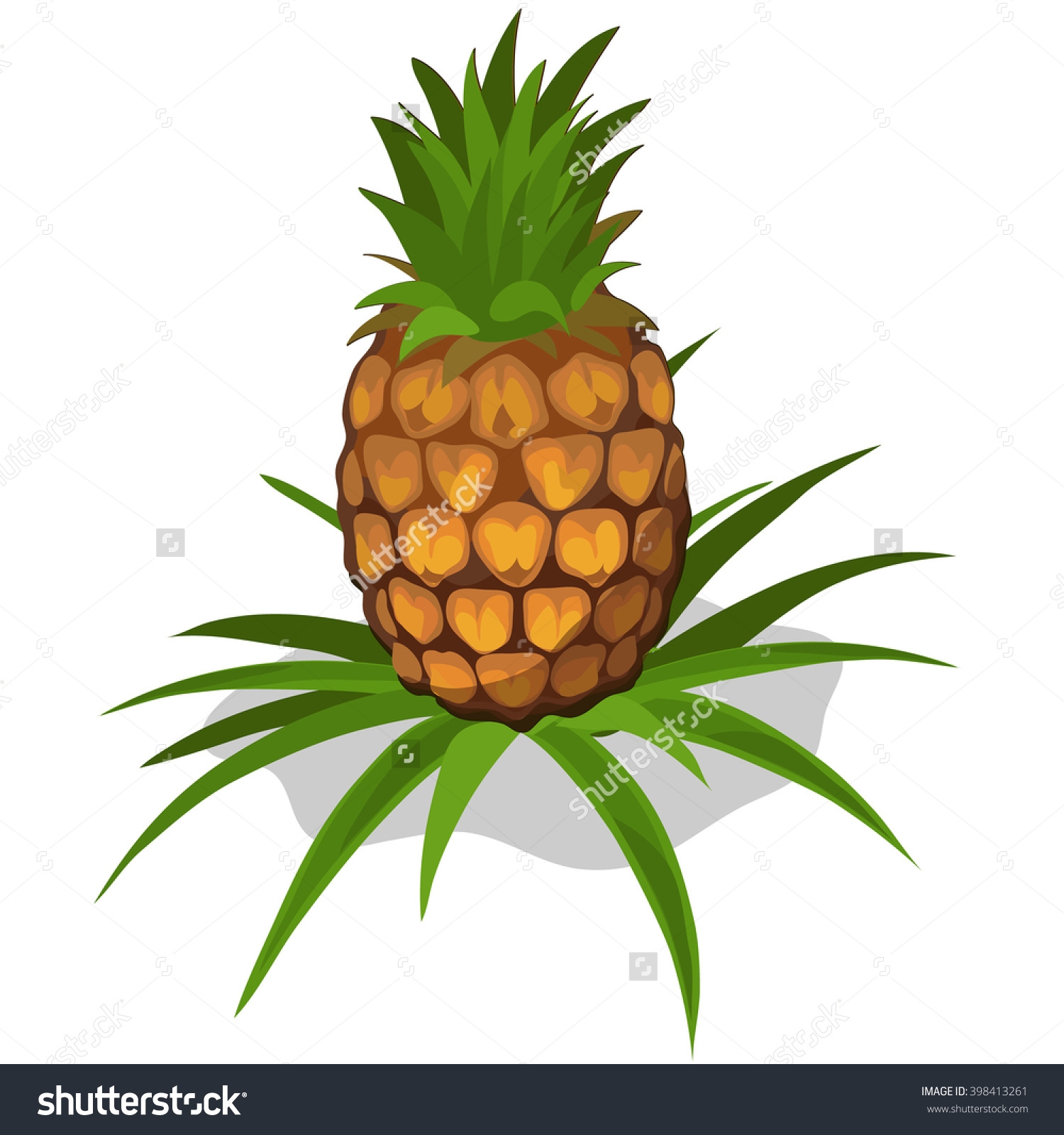 1500x1600 Pineapple Tree Clipart