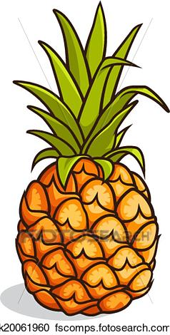 238x470 Clipart Of Pineapple K20061960