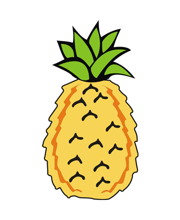 360x440 Pineapple Coloring Pages