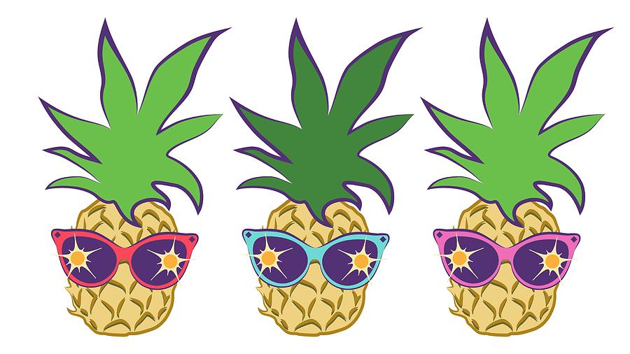 900x506 Pineapple Clipart Sunglass