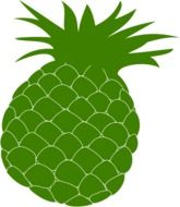 165x190 Outline Drawing Of A Pineapple Fruit Free Image