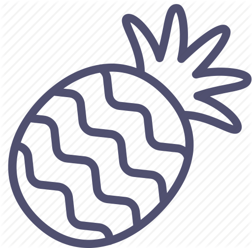 512x503 Pineapple Outline