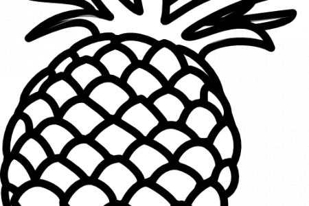 450x300 Pineapple Outline Clip Art