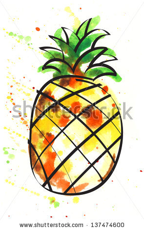 295x470 Cute Pineapple Outline
