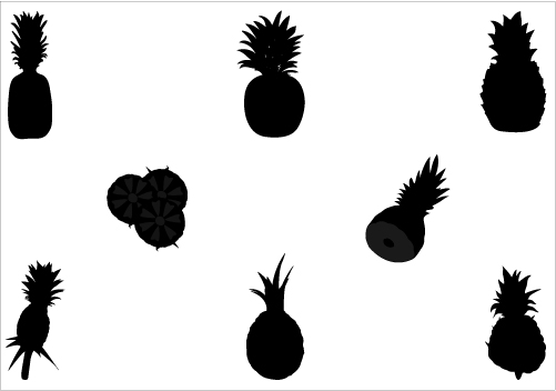 501x352 Pineapple Silhouette Vector Clipart Panda