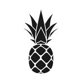 170x170 Pineapple Silhouette Icon Stock Vector Alona S