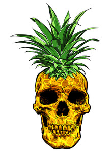 220x300 Pineapple. Vector Illustration Royalty Free Stock Image