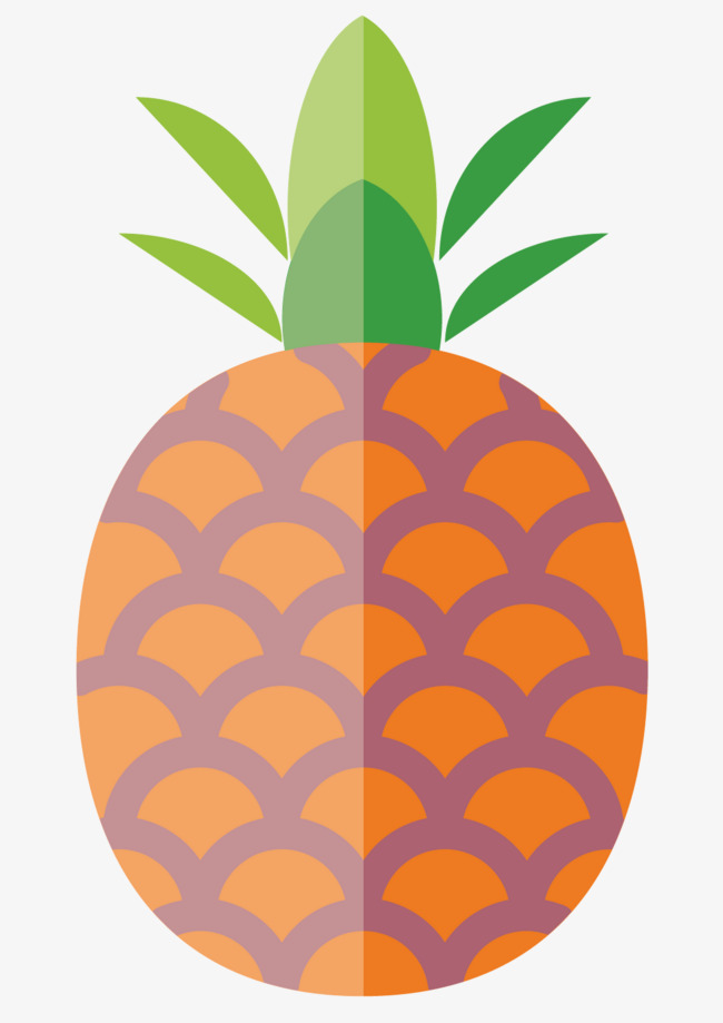650x919 Symmetrical Pineapple, Vector Diagram, Pineapple, Fruits