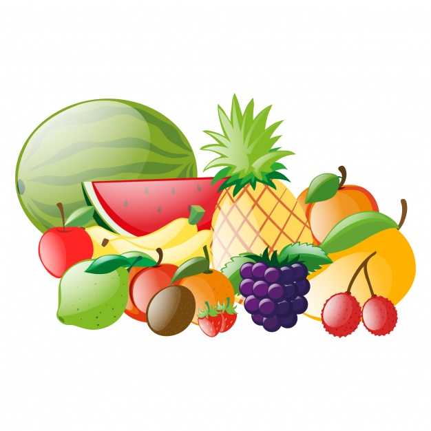 626x626 Coloured Fruits Collection Vector Free Download