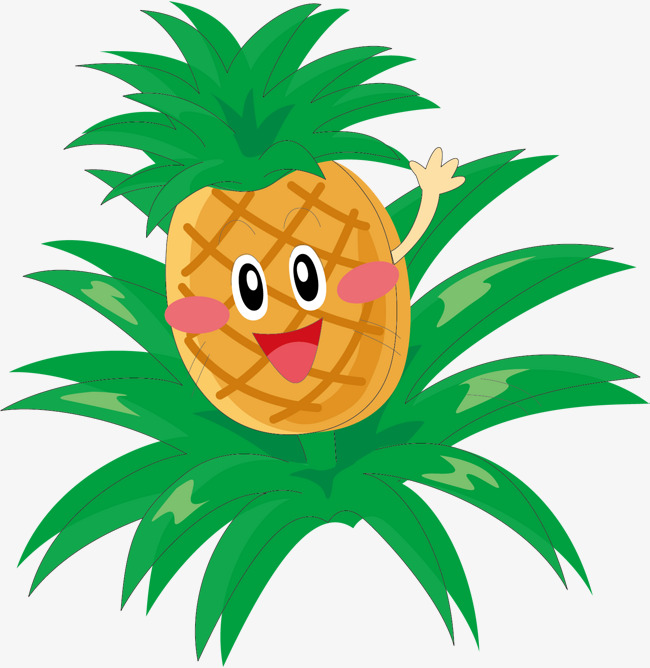 650x668 Vector Cute Fruit Illustration, Vector Diagram, Fruits, Pineapple