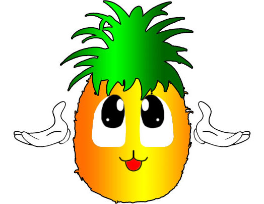 524x404 Cartoon Clipart Pineapple