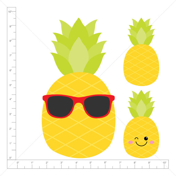 570x570 Clipart Pineapple Kawai Sunglasses Single Clipart