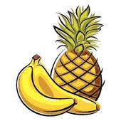 170x170 Clip Art Of Pineapple And Bananas K5718107