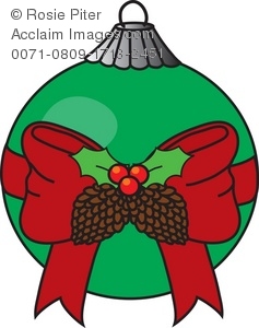 237x300 Royalty Free Clipart Illustration Of A Christmas Ornament With Bow