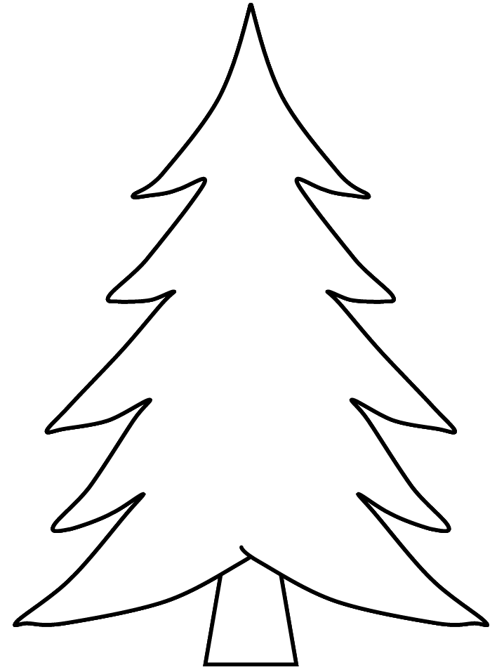 718x957 Printable Christmas Tree For Art Projects Christmas Stuff