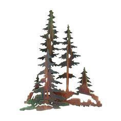 236x236 Wild Wings Home Decor 5512469101 Pine Tree Metal Wall Art Log