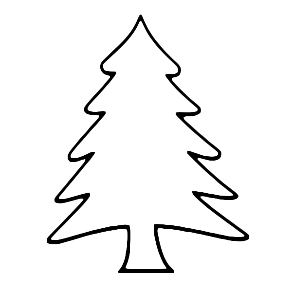 600x600 Pine Tree Outline Clipart