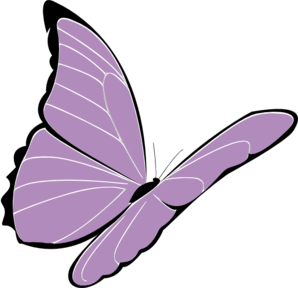 298x288 Purple Butterfly Clip Art