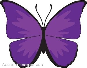 300x233 Purple Butterfly Clipart