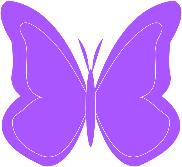 600x550 Purple Butterfly Clip Art