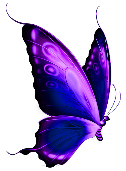 433x585 Purple Butterfly Clipart