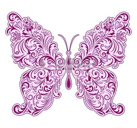 450x419 And Purple Butterfly Clipart