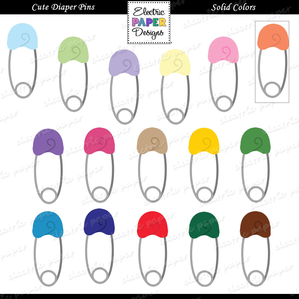 1000x1000 Baby Diaper Pin Clip Art