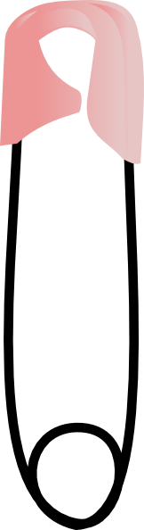 162x594 Pink Clipart Safety Pin