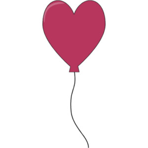 300x300 Heart Balloon Clipart