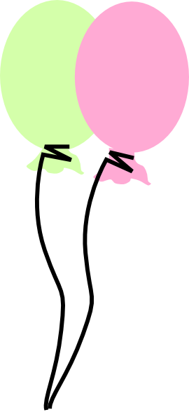 270x588 Green And Pink Balloon Clip Art