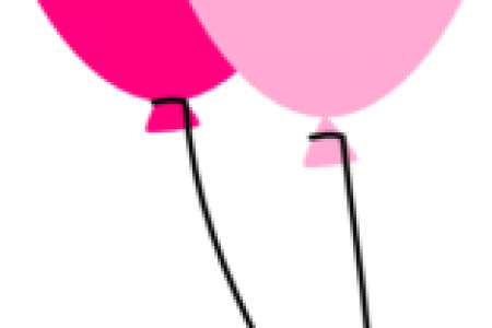 450x300 Pink Baby Balloons Clip Art