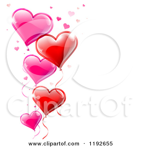 450x470 Red Heart Balloons Clipart
