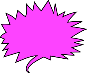 300x250 Shout Balloons Clip Art Download