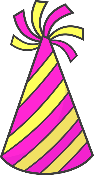 323x600 Pink Birthday Hat Clipart