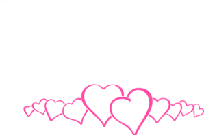 298x198 Hot Pink Heart Border Clip Art