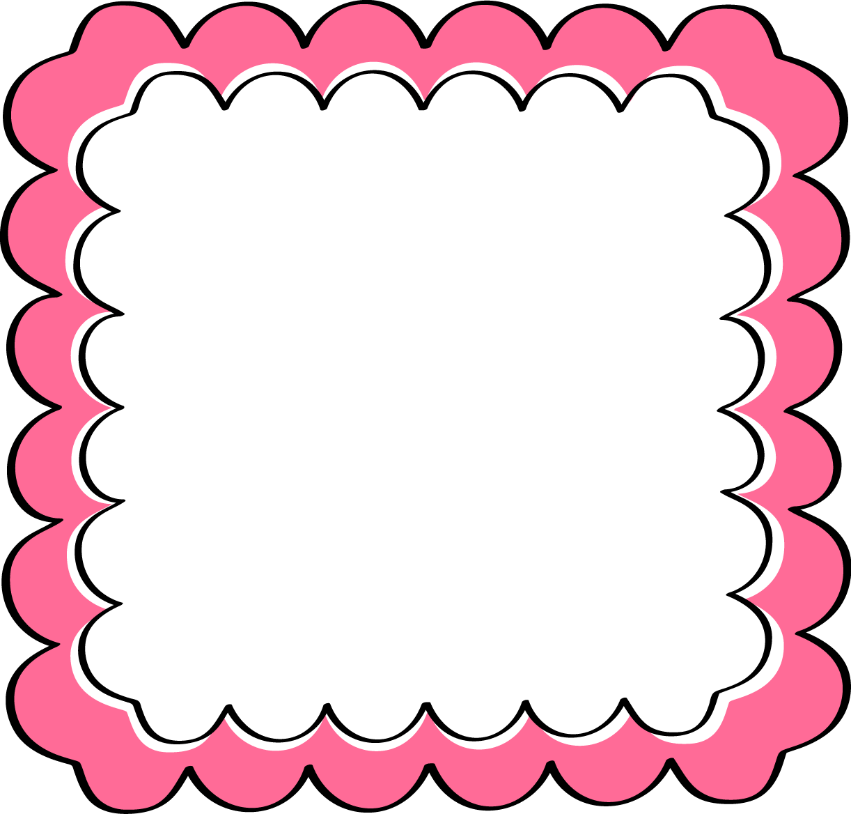 1222x1168 Pink Frame Clipart