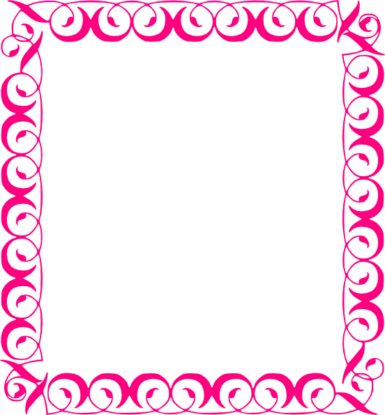 552x596 Stylish,pink,border Clip Art