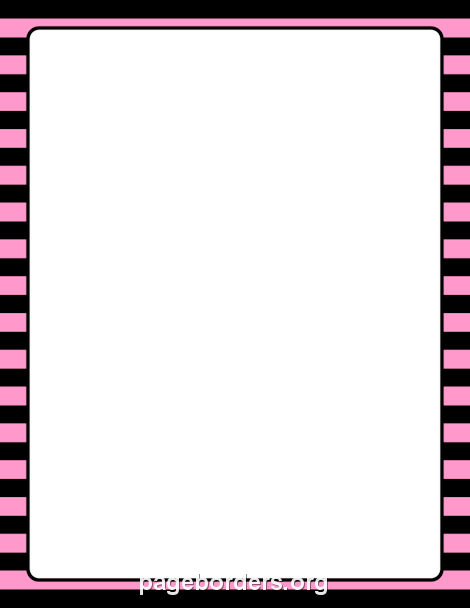 470x608 Pink And Black Striped Border Clip Art, Page Border, And Vector