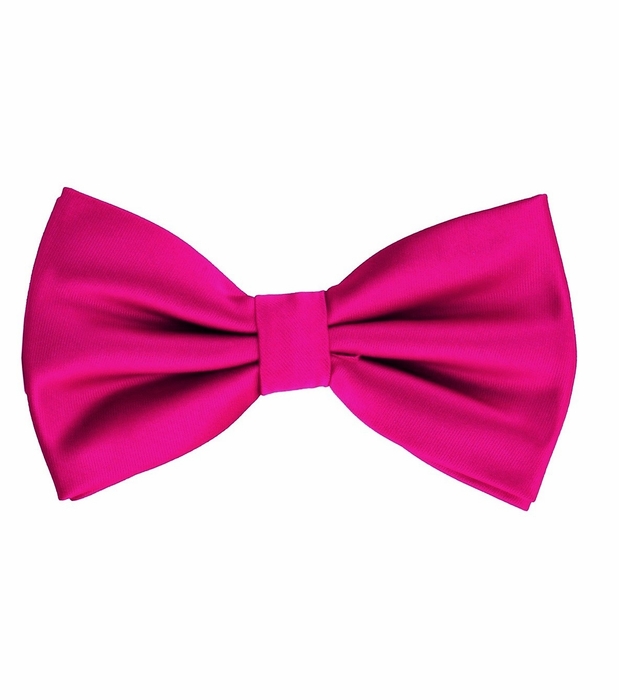 619x700 Hot Pink Bow Tie And Pocket Square Set (Bt100 K)