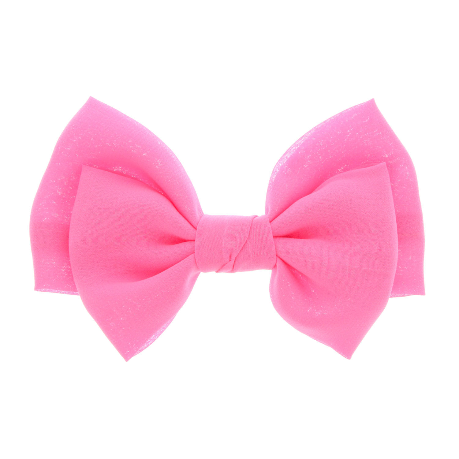 1500x1500 Large Neon Pink Bow Hair Clip Claire'S
